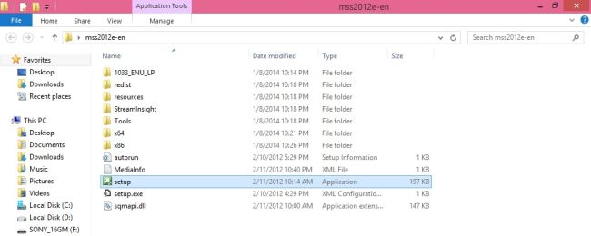 SQL Server 2012 installation